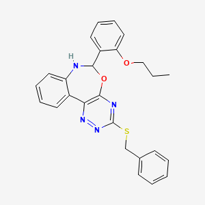 3-(benzylthio)-6-(2-propoxyphenyl)-6,7-dihydro[1,2,4]triazino[5,6-d][3,1]benzoxazepine