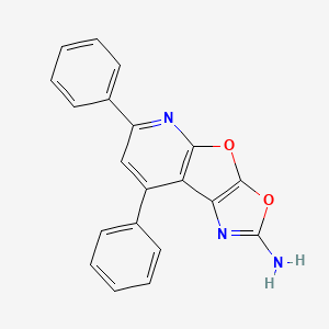 10,12-Diphenyl-5,7-dioxa-3,9-diazatricyclo[6.4.0.02,6]dodeca-1(8),2(6),3,9,11-pentaen-4-amine