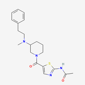 molecular formula C20H26N4O2S B5476819 N-[5-({3-[methyl(2-phenylethyl)amino]-1-piperidinyl}carbonyl)-1,3-thiazol-2-yl]acetamide 