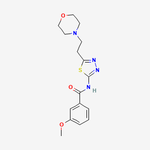 3-methoxy-N-[5-(2-morpholin-4-ylethyl)-1,3,4-thiadiazol-2-yl]benzamide