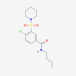 N-butyl-4-chloro-3-(piperidin-1-ylsulfonyl)benzamide