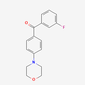 molecular formula C17H16FNO2 B5476873 (3-fluorophenyl)[4-(4-morpholinyl)phenyl]methanone 