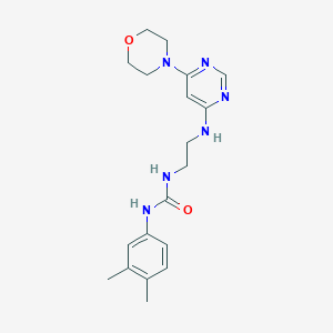 N-(3,4-dimethylphenyl)-N'-(2-{[6-(4-morpholinyl)-4-pyrimidinyl]amino}ethyl)urea