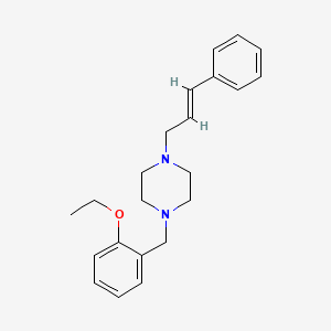 molecular formula C22H28N2O B5476902 1-(2-ethoxybenzyl)-4-[(2E)-3-phenylprop-2-en-1-yl]piperazine 