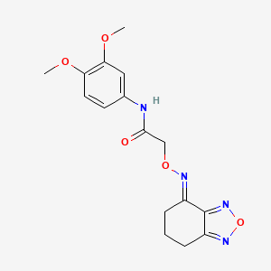 2-{[(4E)-6,7-dihydro-2,1,3-benzoxadiazol-4(5H)-ylideneamino]oxy}-N-(3,4-dimethoxyphenyl)acetamide