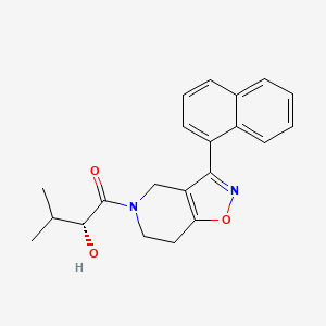 (2R)-3-methyl-1-[3-(1-naphthyl)-6,7-dihydroisoxazolo[4,5-c]pyridin-5(4H)-yl]-1-oxobutan-2-ol