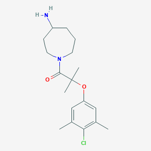 1-[2-(4-chloro-3,5-dimethylphenoxy)-2-methylpropanoyl]-4-azepanamine