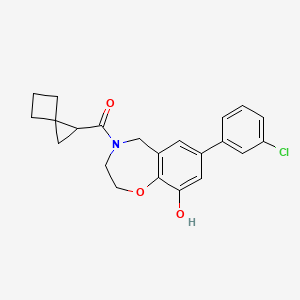 7-(3-chlorophenyl)-4-(spiro[2.3]hex-1-ylcarbonyl)-2,3,4,5-tetrahydro-1,4-benzoxazepin-9-ol