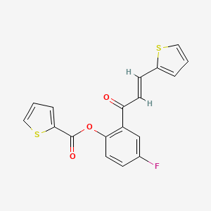 4-fluoro-2-[3-(2-thienyl)acryloyl]phenyl 2-thiophenecarboxylate