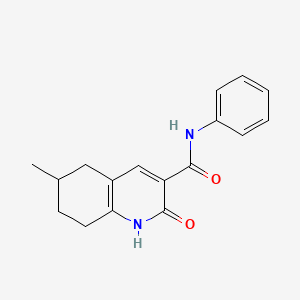 molecular formula C17H18N2O2 B5476991 6-methyl-2-oxo-N-phenyl-1,2,5,6,7,8-hexahydro-3-quinolinecarboxamide 