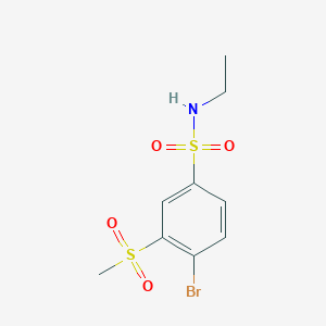 molecular formula C9H12BrNO4S2 B5477032 4-bromo-N-ethyl-3-methylsulfonylbenzenesulfonamide 