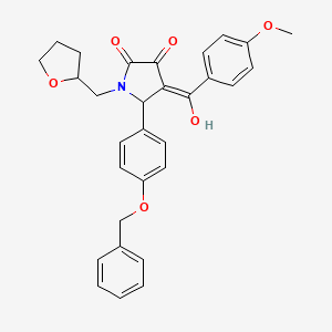 5-[4-(benzyloxy)phenyl]-3-hydroxy-4-(4-methoxybenzoyl)-1-(tetrahydro-2-furanylmethyl)-1,5-dihydro-2H-pyrrol-2-one