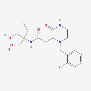 N-[1,1-bis(hydroxymethyl)propyl]-2-[1-(2-fluorobenzyl)-3-oxo-2-piperazinyl]acetamide