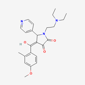 1-[2-(diethylamino)ethyl]-3-hydroxy-4-(4-methoxy-2-methylbenzoyl)-5-(4-pyridinyl)-1,5-dihydro-2H-pyrrol-2-one