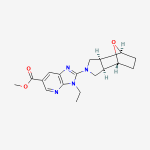 molecular formula C18H22N4O3 B5477075 methyl 3-ethyl-2-[(1R*,2R*,6S*,7S*)-10-oxa-4-azatricyclo[5.2.1.0~2,6~]dec-4-yl]-3H-imidazo[4,5-b]pyridine-6-carboxylate 