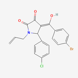 molecular formula C20H15BrClNO3 B5477083 1-allyl-4-(4-bromobenzoyl)-5-(4-chlorophenyl)-3-hydroxy-1,5-dihydro-2H-pyrrol-2-one 