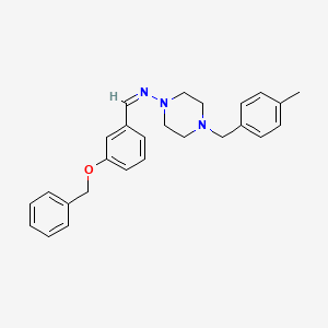 molecular formula C26H29N3O B5477132 (Z)-1-[3-(Benzyloxy)phenyl]-N-{4-[(4-methylphenyl)methyl]piperazin-1-YL}methanimine 