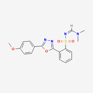 N'-[2-[5-(4-methoxyphenyl)-1,3,4-oxadiazol-2-yl]phenyl]sulfonyl-N,N-dimethylmethanimidamide