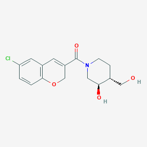 (6-chloro-2H-chromen-3-yl)-[(3R,4R)-3-hydroxy-4-(hydroxymethyl)piperidin-1-yl]methanone