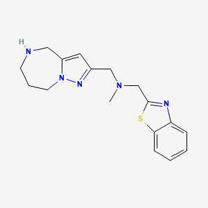 (1,3-benzothiazol-2-ylmethyl)methyl(5,6,7,8-tetrahydro-4H-pyrazolo[1,5-a][1,4]diazepin-2-ylmethyl)amine