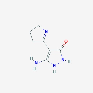 5-AMINO-4-TETRAHYDRO-2H-PYRROL-2-YLIDEN-2,4-DIHYDRO-3H-PYRAZOL-3-ONE