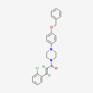 1-[4-(benzyloxy)phenyl]-4-[3-(2-chlorophenyl)acryloyl]piperazine