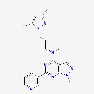 N-[3-(3,5-dimethyl-1H-pyrazol-1-yl)propyl]-N,1-dimethyl-6-(3-pyridinyl)-1H-pyrazolo[3,4-d]pyrimidin-4-amine