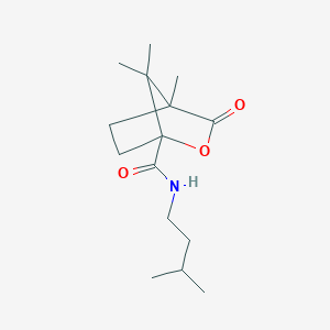 4,7,7-trimethyl-N-(3-methylbutyl)-3-oxo-2-oxabicyclo[2.2.1]heptane-1-carboxamide