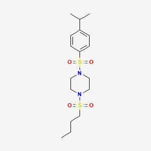 molecular formula C17H28N2O4S2 B5477322 1-(butylsulfonyl)-4-[(4-isopropylphenyl)sulfonyl]piperazine 