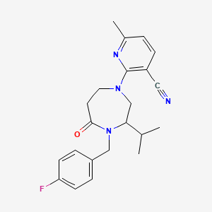 2-[4-(4-fluorobenzyl)-3-isopropyl-5-oxo-1,4-diazepan-1-yl]-6-methylnicotinonitrile