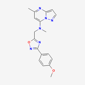 N-{[3-(4-methoxyphenyl)-1,2,4-oxadiazol-5-yl]methyl}-N,5-dimethylpyrazolo[1,5-a]pyrimidin-7-amine