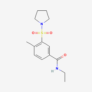 N-ethyl-4-methyl-3-(pyrrolidin-1-ylsulfonyl)benzamide