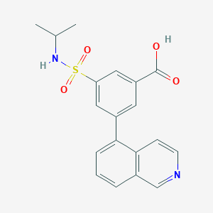 molecular formula C19H18N2O4S B5477389 3-[(isopropylamino)sulfonyl]-5-isoquinolin-5-ylbenzoic acid 