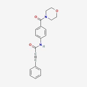 molecular formula C20H18N2O3 B5477403 N-[4-(morpholin-4-ylcarbonyl)phenyl]-3-phenylprop-2-ynamide 