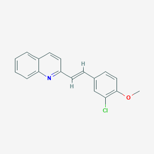 2-[2-(3-chloro-4-methoxyphenyl)vinyl]quinoline