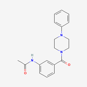 molecular formula C19H21N3O2 B5477415 N-{3-[(4-phenyl-1-piperazinyl)carbonyl]phenyl}acetamide 