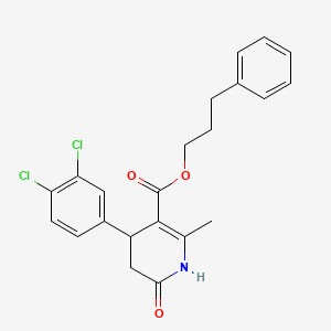 molecular formula C22H21Cl2NO3 B5477443 3-Phenylpropyl 4-(3,4-dichlorophenyl)-2-methyl-6-oxo-1,4,5,6-tetrahydropyridine-3-carboxylate 