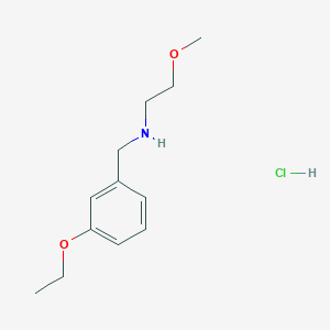 molecular formula C12H20ClNO2 B5477446 N-[(3-ethoxyphenyl)methyl]-2-methoxyethanamine;hydrochloride CAS No. 1050419-24-3