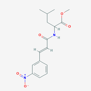 molecular formula C16H20N2O5 B5477449 methyl N-[3-(3-nitrophenyl)acryloyl]leucinate 