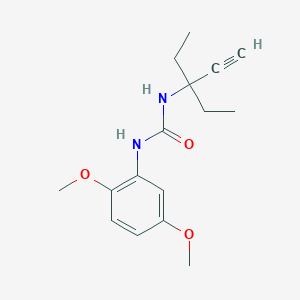 molecular formula C16H22N2O3 B5477457 1-(2,5-Dimethoxyphenyl)-3-(3-ethylpent-1-yn-3-yl)urea 