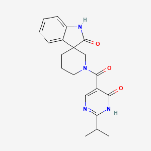 1'-[(2-isopropyl-6-oxo-1,6-dihydropyrimidin-5-yl)carbonyl]spiro[indole-3,3'-piperidin]-2(1H)-one