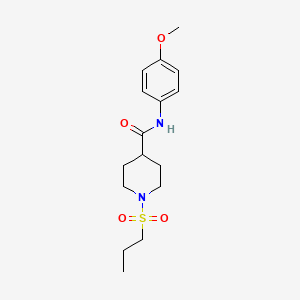 molecular formula C16H24N2O4S B5477472 N-(4-methoxyphenyl)-1-propylsulfonylpiperidine-4-carboxamide 