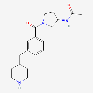 N-{(3S)-1-[3-(4-piperidinylmethyl)benzoyl]-3-pyrrolidinyl}acetamide hydrochloride