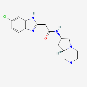 2-(5-chloro-1H-benzimidazol-2-yl)-N-[(7S,8aS)-2-methyloctahydropyrrolo[1,2-a]pyrazin-7-yl]acetamide