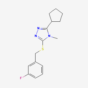 3-cyclopentyl-5-[(3-fluorobenzyl)sulfanyl]-4-methyl-4H-1,2,4-triazole