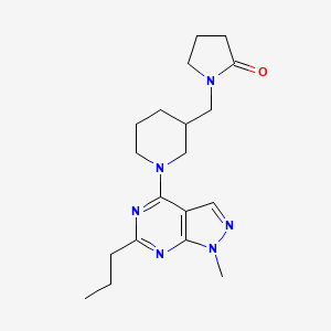 1-{[1-(1-methyl-6-propyl-1H-pyrazolo[3,4-d]pyrimidin-4-yl)-3-piperidinyl]methyl}-2-pyrrolidinone