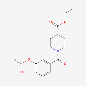 molecular formula C17H21NO5 B5477625 Ethyl 1-(3-acetyloxybenzoyl)piperidine-4-carboxylate 