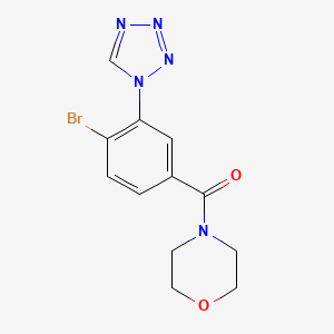 molecular formula C12H12BrN5O2 B5477626 4-[4-BROMO-3-(1H-1,2,3,4-TETRAZOL-1-YL)BENZOYL]MORPHOLINE 