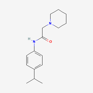 molecular formula C16H24N2O B5477673 2-(piperidin-1-yl)-N-[4-(propan-2-yl)phenyl]acetamide 