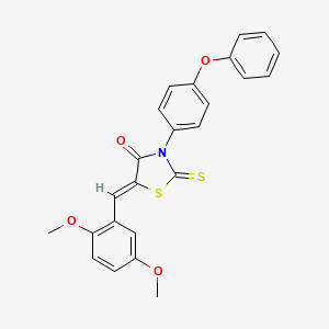 molecular formula C24H19NO4S2 B5477693 5-[(Z)-1-(2,5-DIMETHOXYPHENYL)METHYLIDENE]-3-(4-PHENOXYPHENYL)-2-THIOXO-1,3-THIAZOLAN-4-ONE 